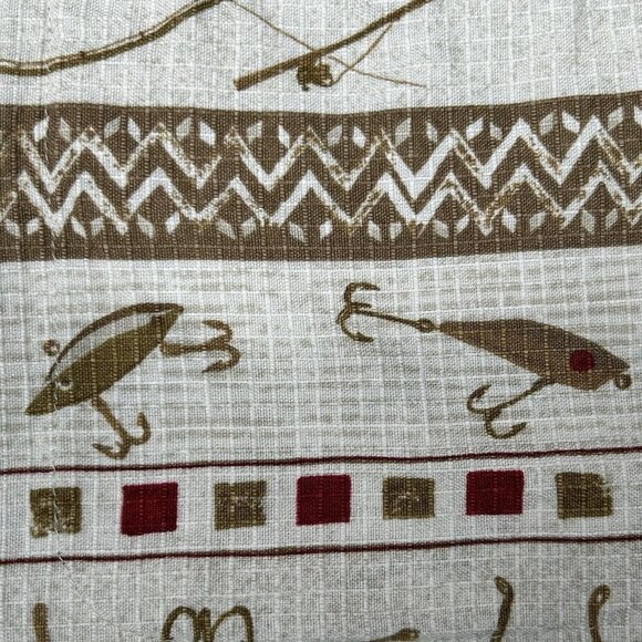 Vintage Woolrich Shirt Mens Medium Fishing Rip Stop Tackle Lures Aztek Outdoor - Picture 6 of 13